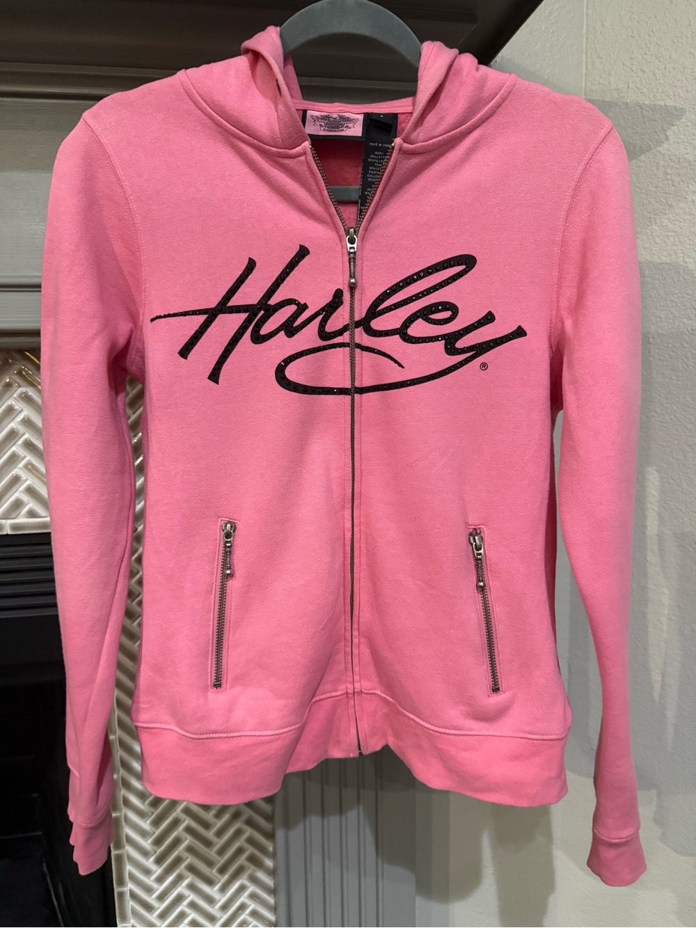 Harley-Davidson Pink Zip Hoodie Jacket